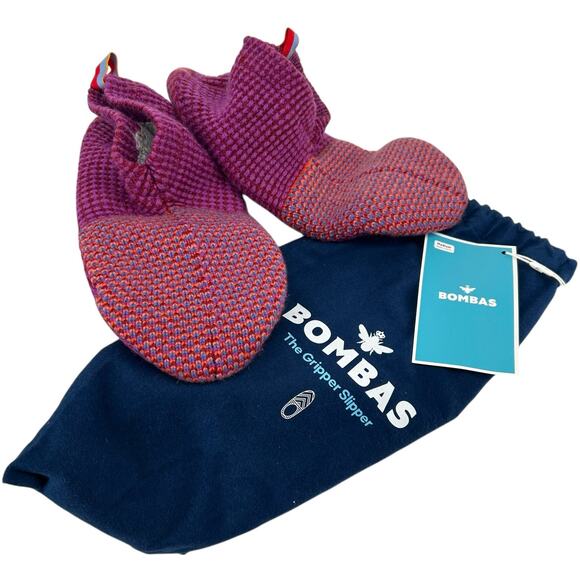 Women's Jewel Purple Knit Bombas The Gripper Slipper Socks Size Medium (9-11.5) - Picture 1 of 6